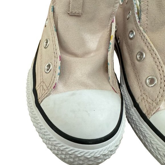 Converse Shoes Junior 4 Chuck Taylor Double Tongue Sneakers Pink Low‎ Top - Picture 2 of 13